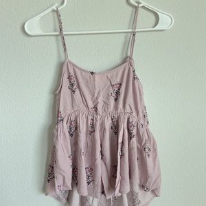 Pacsun light pink floral cami